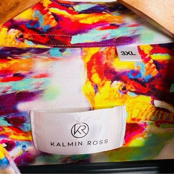 Kalmin Ross mens elephant print button down shirt - Picture 2 of 7